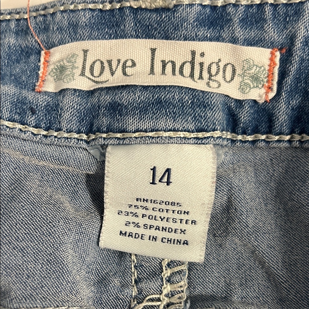 Indigo Blue Boot Cut Jeans with Embellished Pockets - Picture 4 of 7